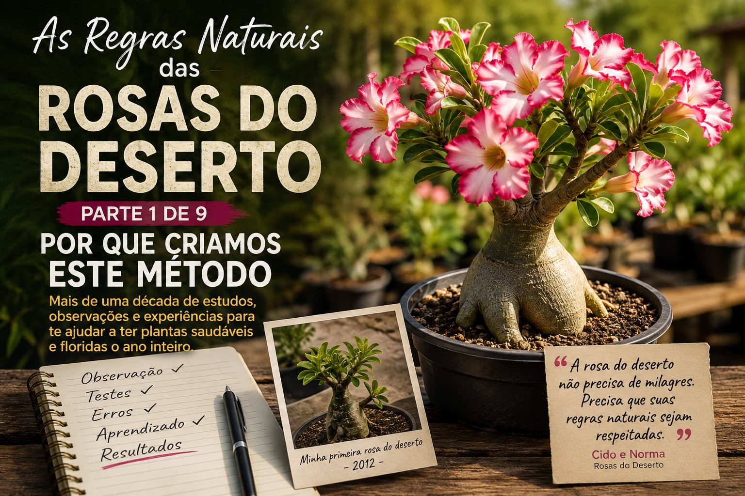 Por que criamos as Regras Naturais das Rosas do Deserto